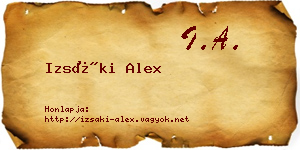 Izsáki Alex névjegykártya