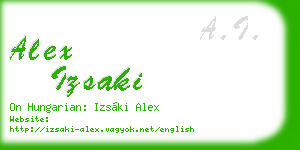 alex izsaki business card