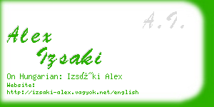 alex izsaki business card